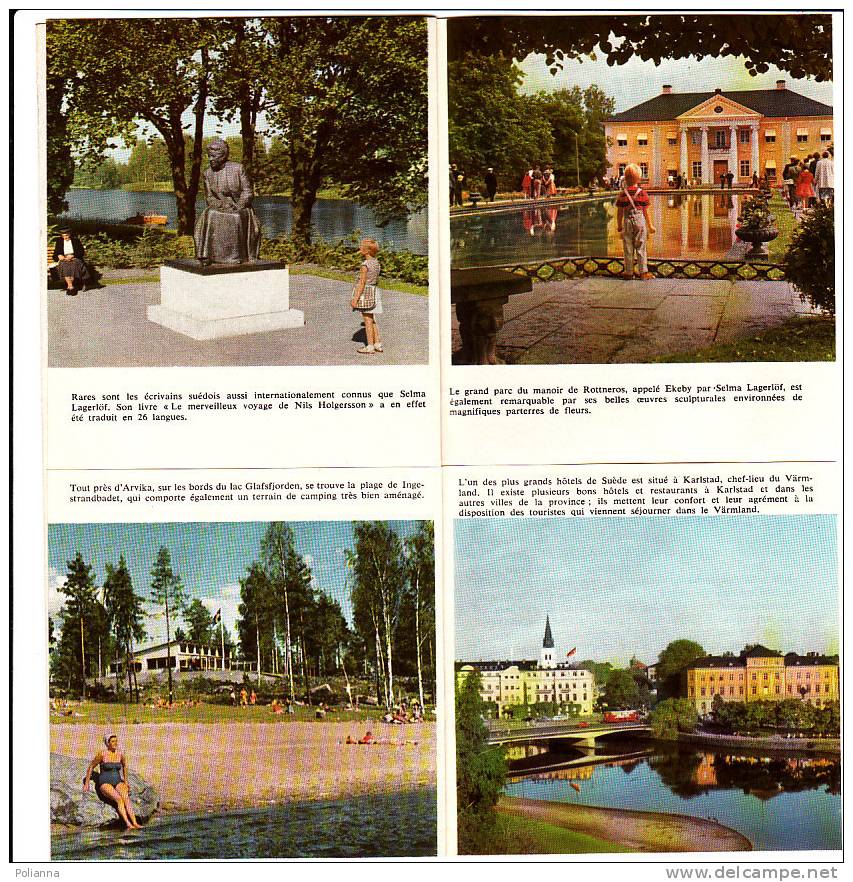 B0199 Brochure Turistica SVEZIA - VARMLAND Anni '60/Ransater, Geijersgarden/Lago Glafsjorden/Isola Di Hammaron - Tourismus, Reisen