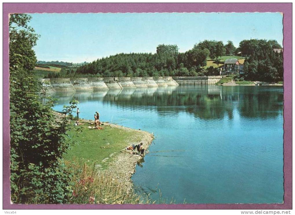 BÜTGENBACH - Talsperre Und See. Barrage Et Lac Pêcheurs à La Ligne. Ed. Lander N° 3601. Circulé 2 Scans - Bütgenbach