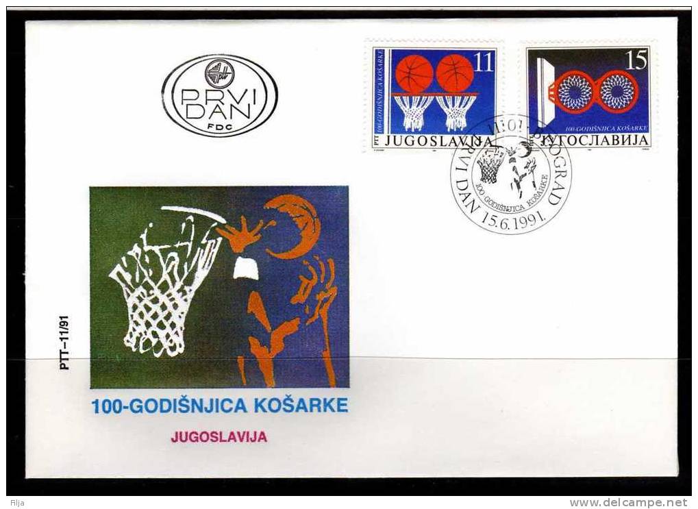 Jugoslavija 1991 Mi.No-2484-85 FDC Sport - FDC