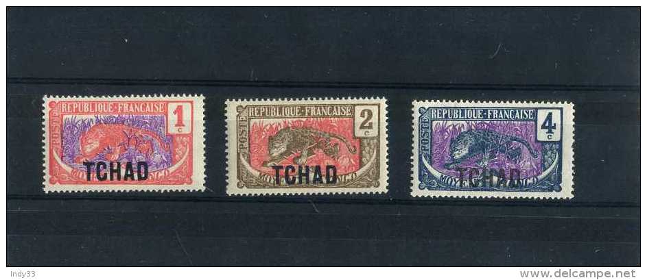 - FRANCE COLONIES . TCHAD . TIMBRES DE 1922 . NEUFS AVEC CHARNIERE - Ungebraucht