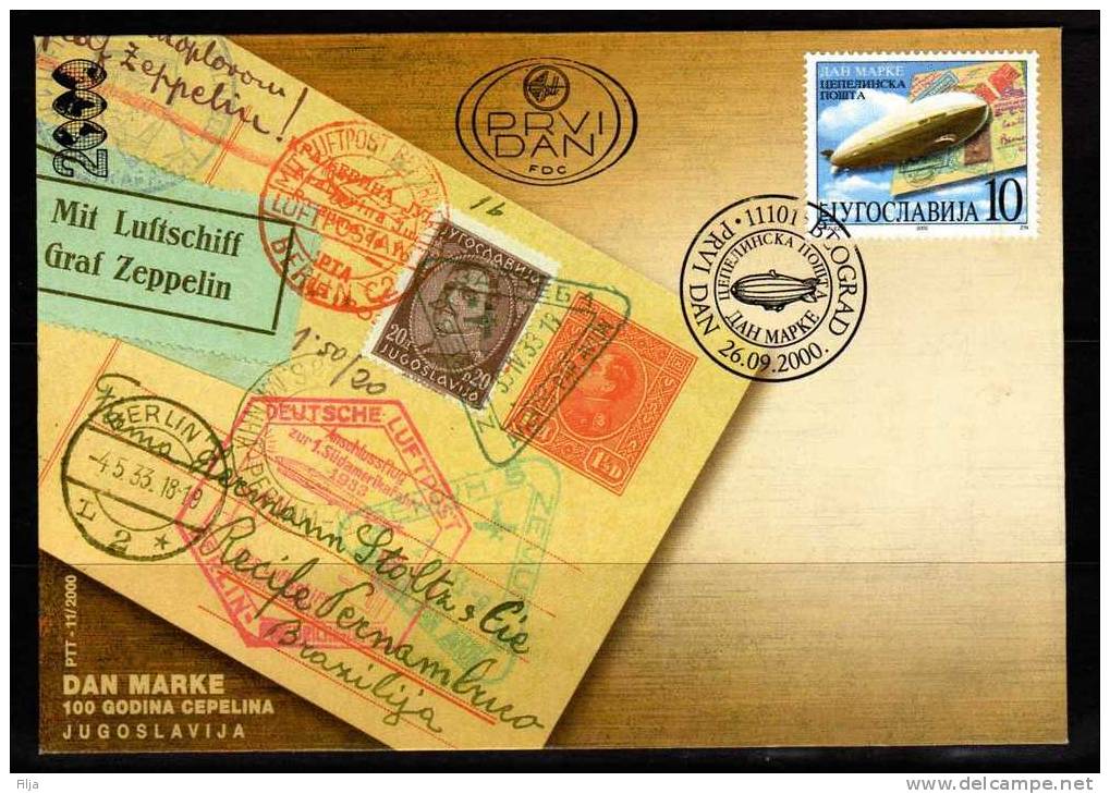 Jugoslavija 2000 Mi.No-2984 FDC - FDC