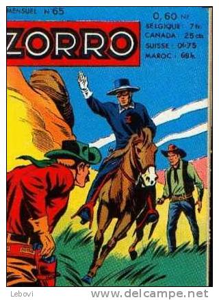 "ZORRO - Mensuel N° 65  Du 09/1960 - Zorro