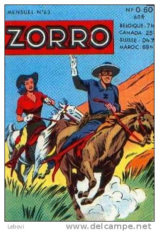 "ZORRO - Mensuel N° 63  Du 07/1960 - Zorro