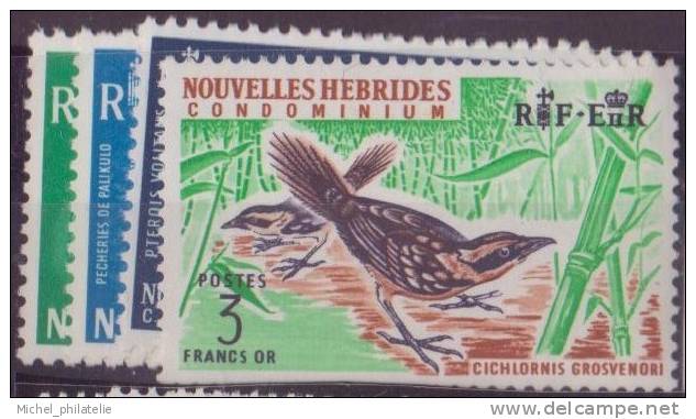 NOUVELLES-HEBRIDES N° 215/18** NEUF SANS CHARNIERE FAUNE - Unused Stamps