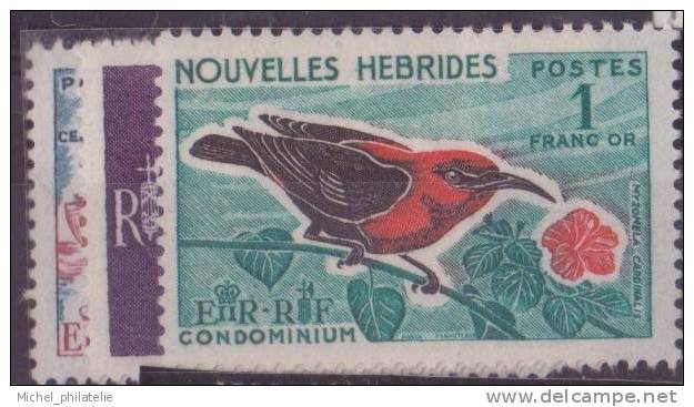 NOUVELLES-HEBRIDES N° 239/41** NEUFSANS CHARNIERE FAUNE - Unused Stamps