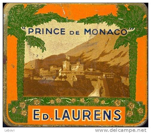 (cigarettes) LAURENS "Prince De Monaco" - Ancienne Boîte En Fer Blanc - Cajas Para Tabaco (vacios)