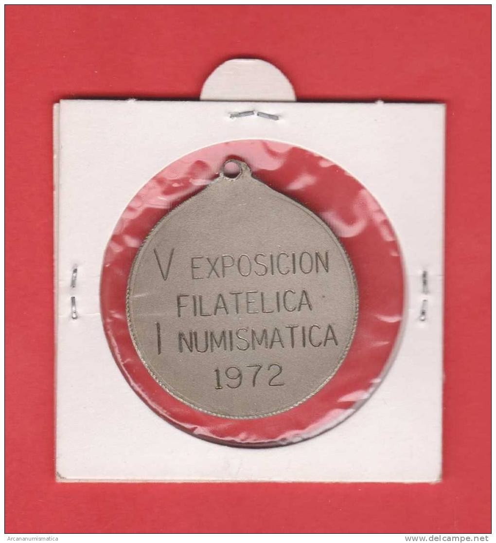 MEDALLA   V EXPO  FILATELICA I NUMISMATICA  1.972     DL-9356 - Otros & Sin Clasificación