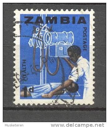 Zambia 1964 Mi. 2  1 P Bestraklungsapparay Patient Arzt Doctor - Zambie (1965-...)