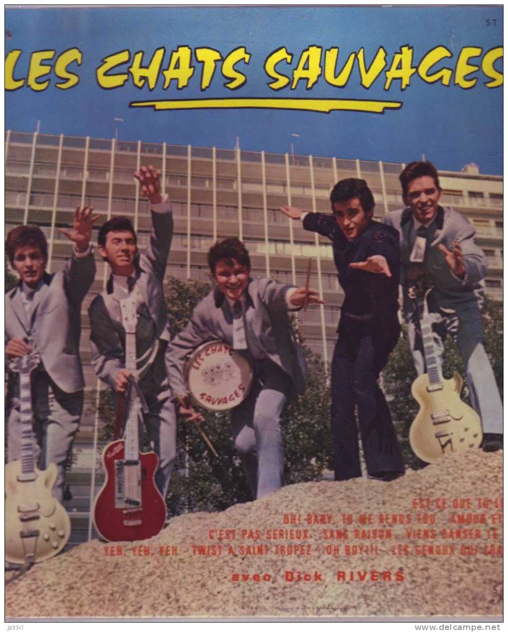 Les Chats Sauvages Avec Dick Rivers LP 33t 25 Cm (Twist à St-Tropez, Est-ce Que Tu Le Sais, C'est Pas Sérieux, Etc.) - Ediciones De Colección