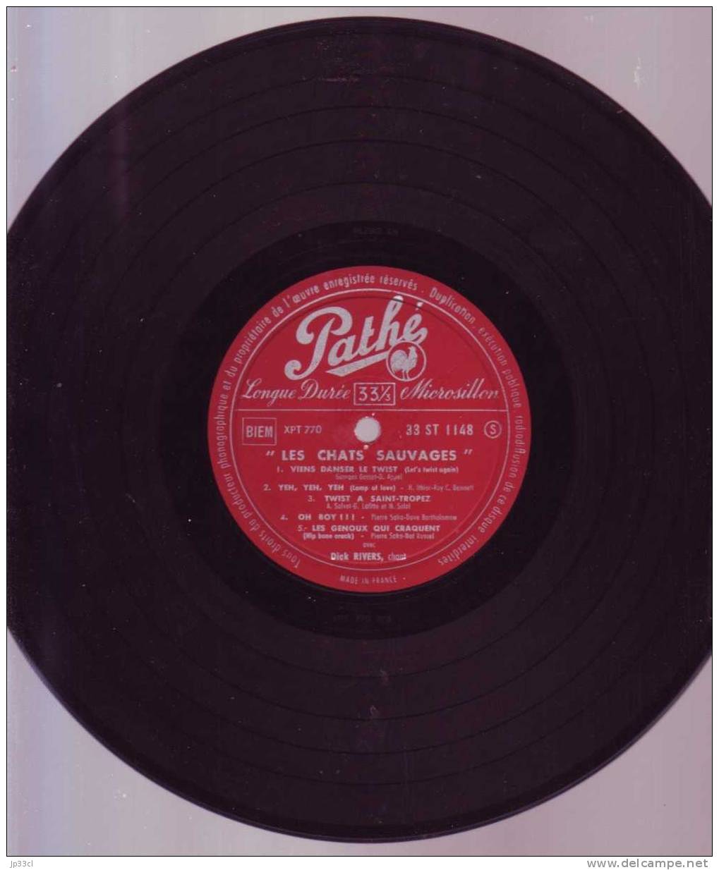 Les Chats Sauvages Avec Dick Rivers LP 33t 25 Cm (Twist à St-Tropez, Est-ce Que Tu Le Sais, C'est Pas Sérieux, Etc.) - Collectors
