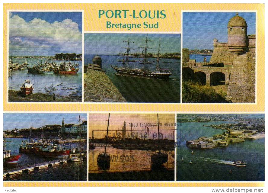 Carte Postale 56 - Port Louis - Ports Et Remparts De La Citadelle Trés Beau Plan - Port Louis