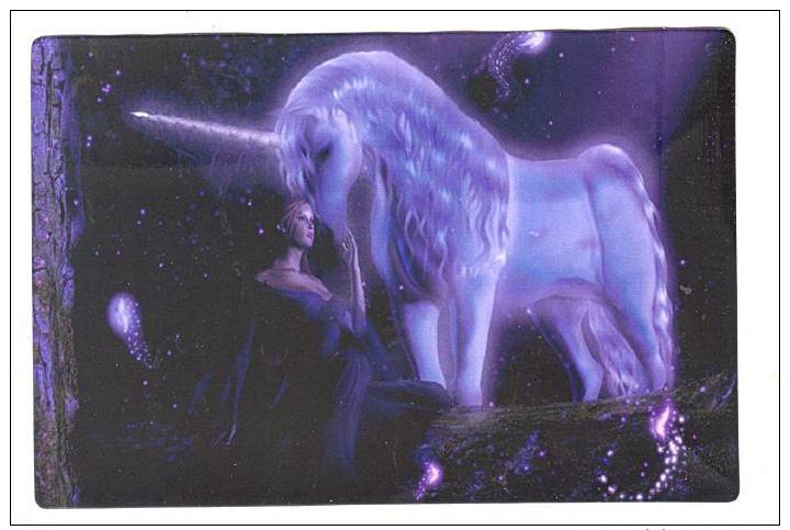 Unicorn Fantasy Postcard, #5 - Fairy Tales, Popular Stories & Legends