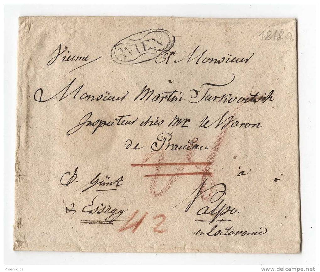 AUSTRIA - WIEN, Envelope, 1818. Prephilately Mark - ...-1850 Prephilately