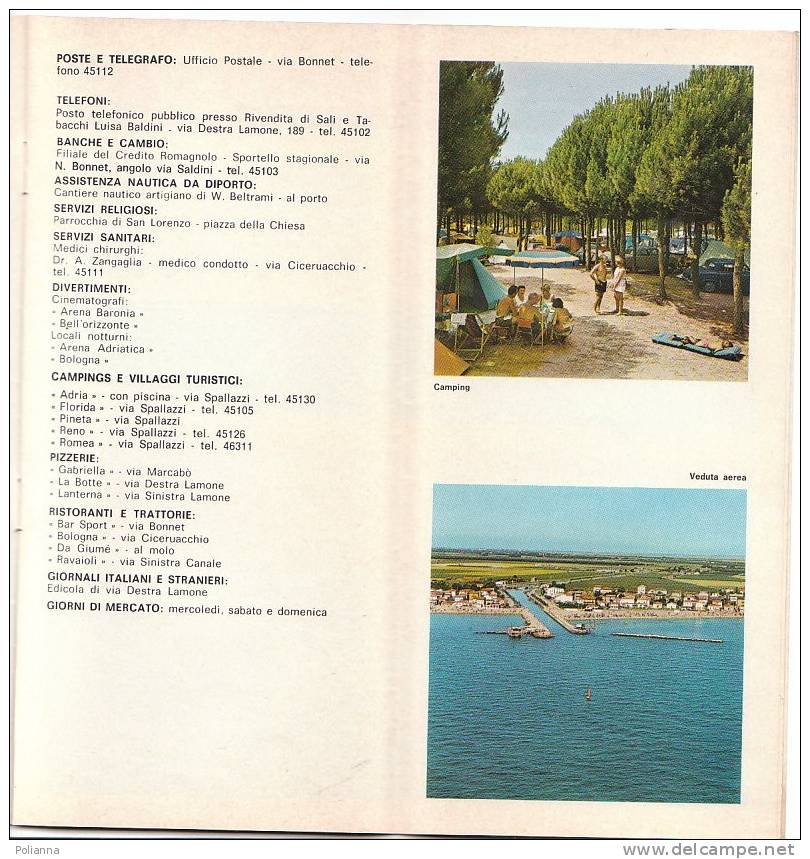 B0215 Brochure Turistica LE SPIAGGE DI RAVENNA 1972/Casal Borsetti-camping/Marina Romea/Punta Marina, Centro Cure Marine - Tourisme, Voyages