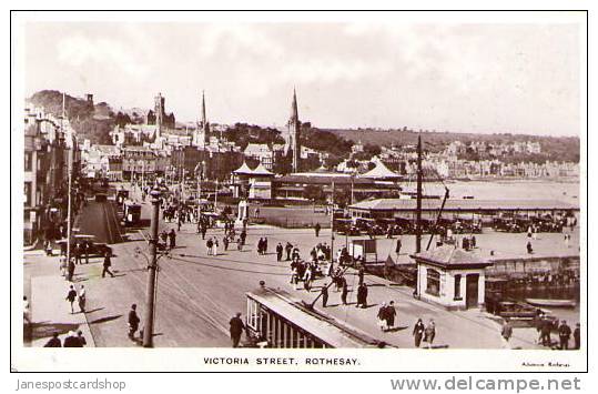 ROTHESAY - Victoria Street - Animated Street Scene - Real Photo PCD - ARGYLLSHIRE - Argyllshire