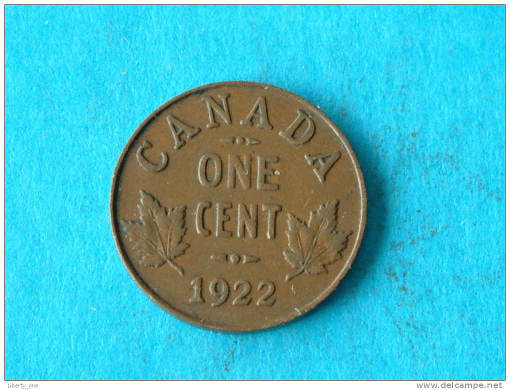 1922 - ONE CENT / KM 28 ( For Grade, Please See Photo ) !! - Canada