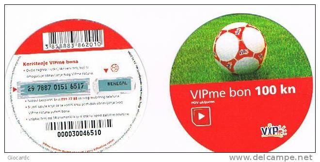 CROAZIA (CROATIA) - GSM RICARICA (RECHARGE) VIP: MONDIALI DI CALCIO 2002 (NAZIONALE SENEGAL) - USED - RIF. 6619 - Croazia