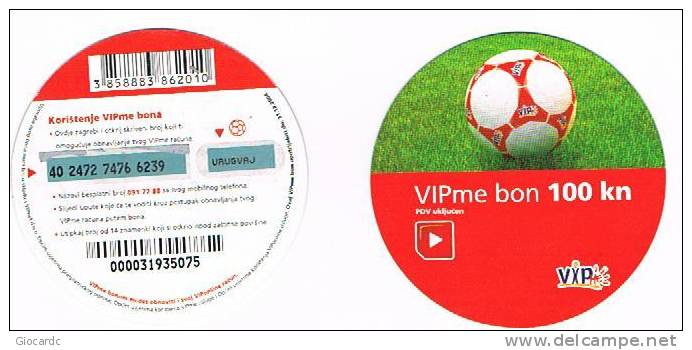 CROAZIA (CROATIA) - GSM RICARICA (RECHARGE) VIP: MONDIALI DI CALCIO 2002 (NAZIONALE URUGUAY) - USED - RIF. 6620 - Deportes