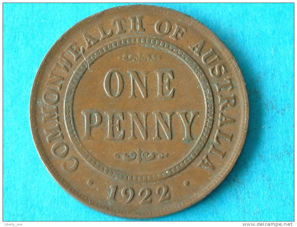 1922 - ONE PENNY / KM 23 ( For Grade, Please See Photo ) !! - Penny