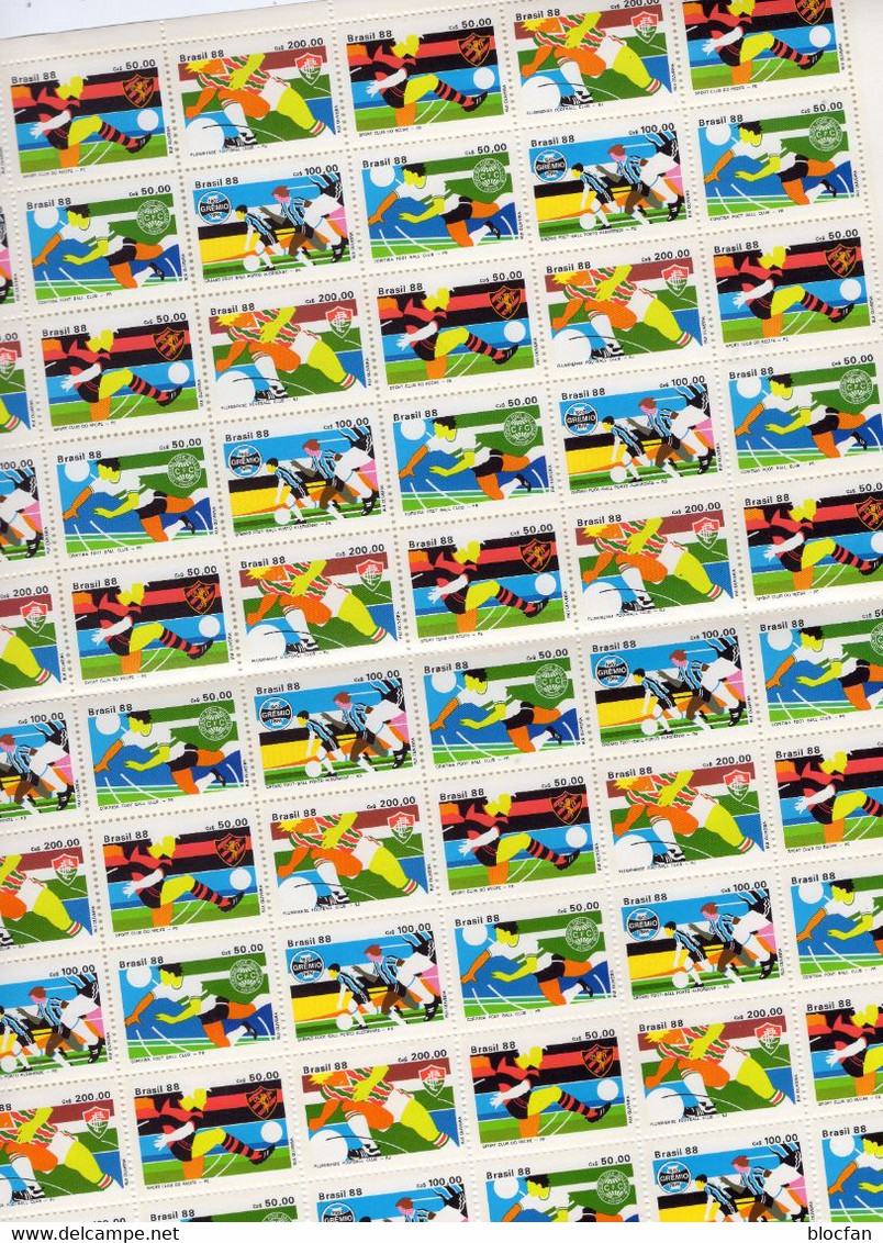 Motiv-Mappe Mit Bögen ** Etwa 3800€ Sammlung über 100 Bg.mit Fußball-Thema Soccer Se-tenants Sheetlets Bf Amerika/Afrika - Collections (en Albums)