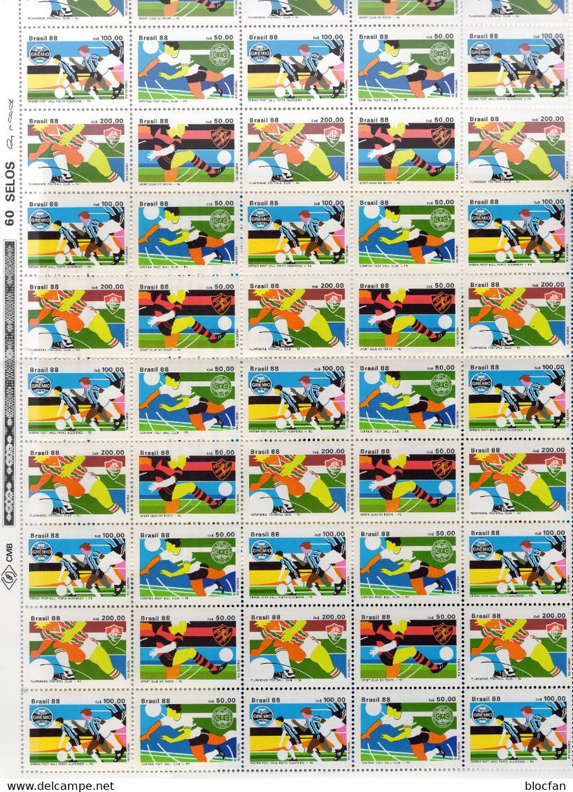 Motiv-Mappe mit Bögen ** etwa 3800€ Sammlung über 100 Bg.mit Fußball-Thema soccer se-tenants sheetlets bf Amerika/Afrika