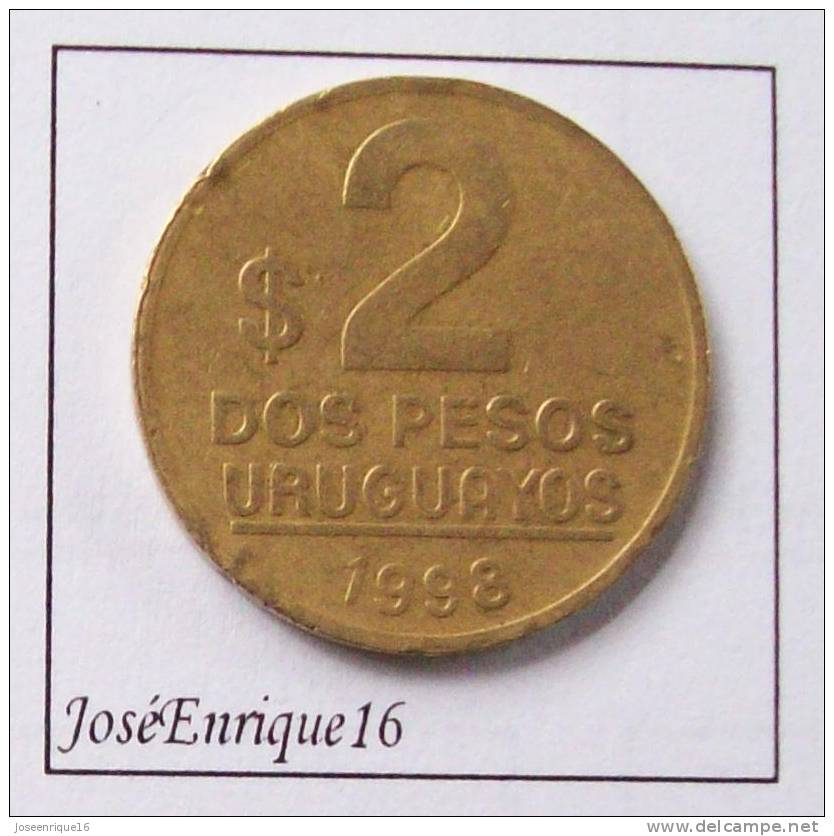 2 - DOS PESOS URUGUAYOS 1998  - MONEDA CURRENCY MONNAIE  URUGUAY - Uruguay