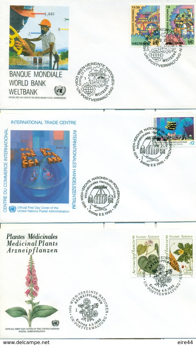 United Nations Vienna Austria 1989 - 1996  21 FDC - FDC