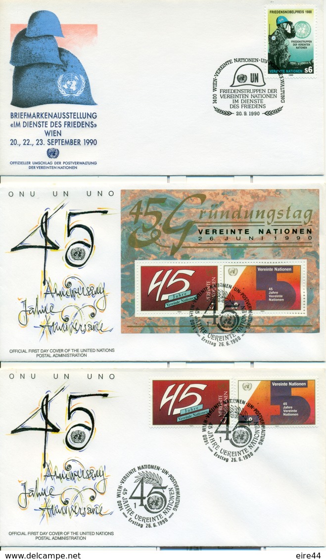 United Nations Vienna Austria 1989 - 1996  21 FDC - FDC