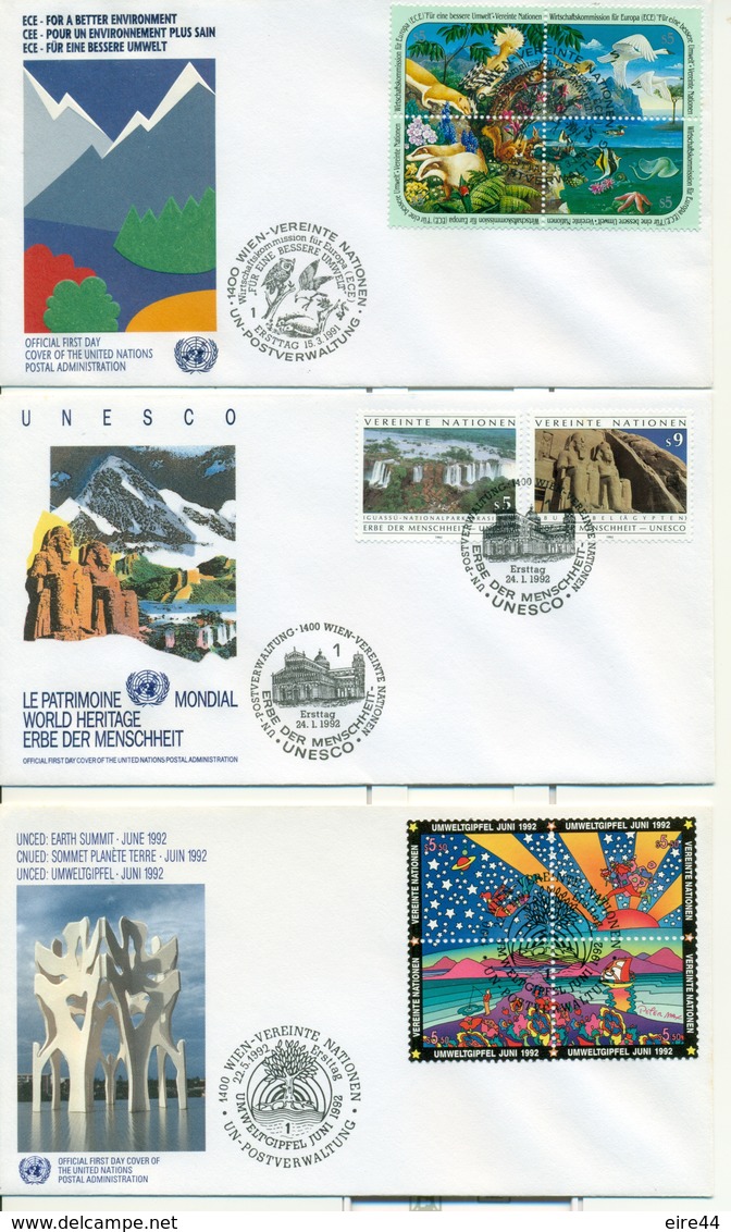 United Nations Vienna Austria 1989 - 1996  21 FDC - FDC