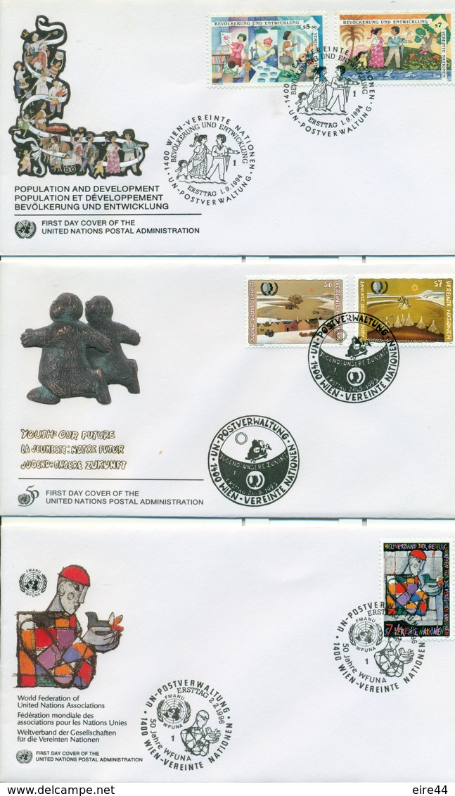 United Nations Vienna Austria 1989 - 1996  21 FDC