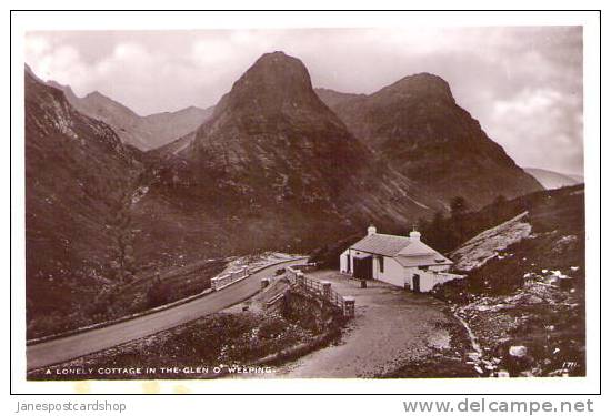 GLEN O' WEEPING - A Lonely Cottage - Real Photo PCd - ARGYLLSHIRE - Argyllshire