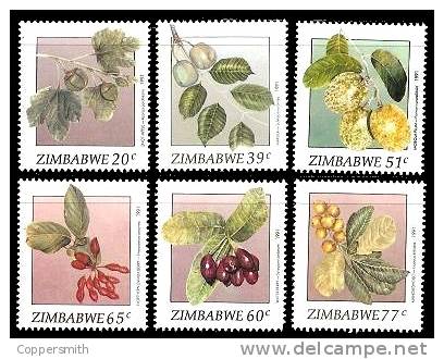 (018) Zimbabwe  Plants / Fruits / Früchte / Vruchten / Flora    ** / Mnh  Michel 460-65 - Zimbabwe (1980-...)