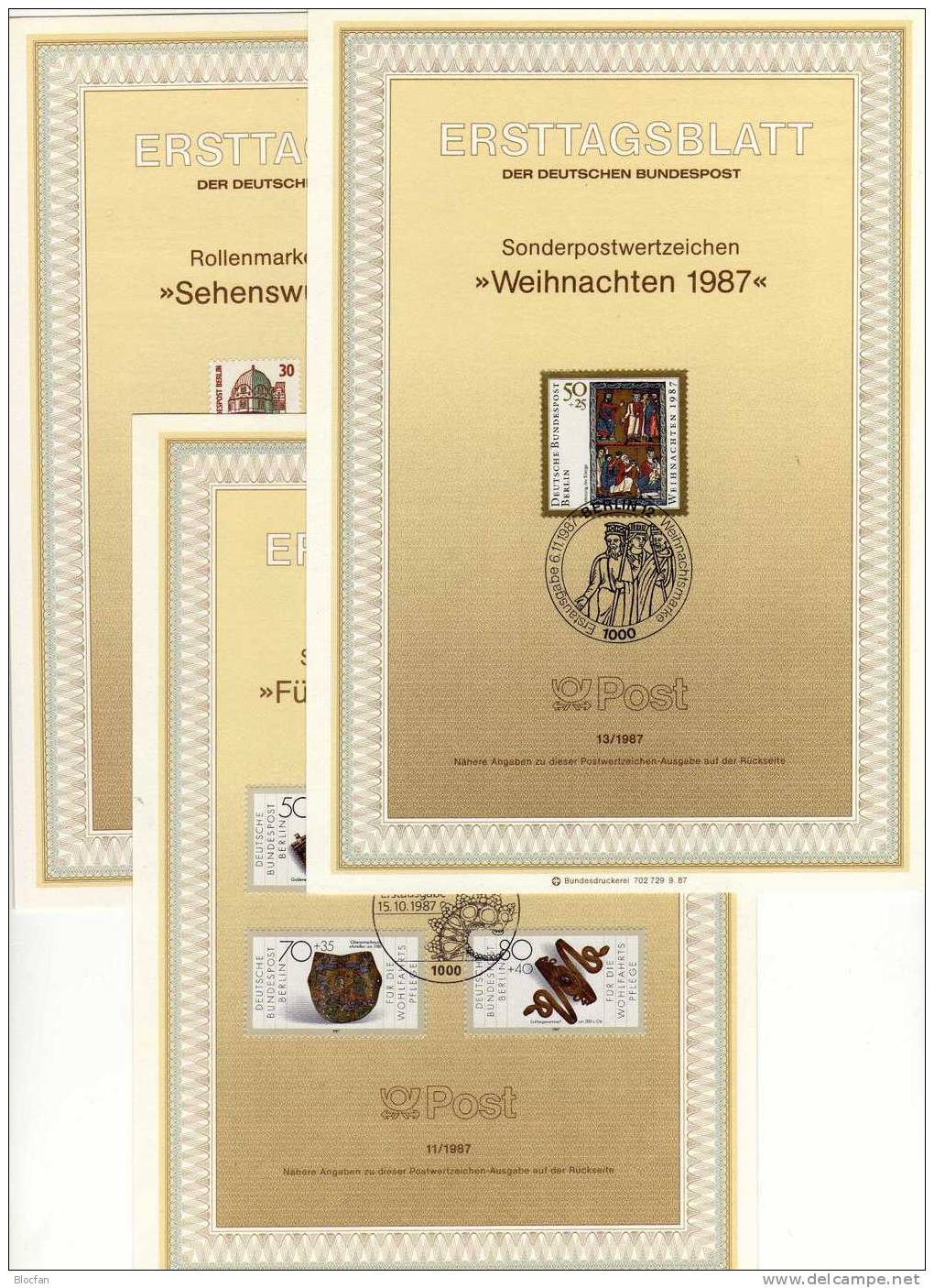Weihnachten ETB 13/87 Berlin 797 SST 2€ Miniatur Eines Psalter Aus England Anbetung Der Könige - Jewish