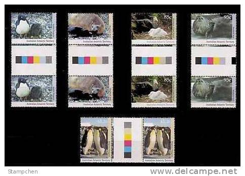 Gutter-pairs- Australian Antarctic 1992 Wildlife Animals Stamps Penguin Seal Bird - Other & Unclassified