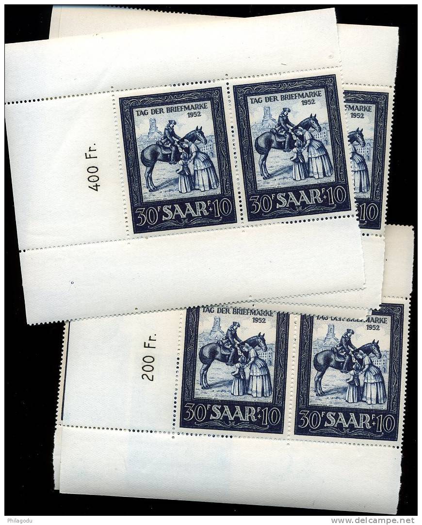 19 X  Tag Der Marke  Jour Du Timbre 1952    Mi  316**  Cat 12 E Pièce   Cheval Horse - Unused Stamps