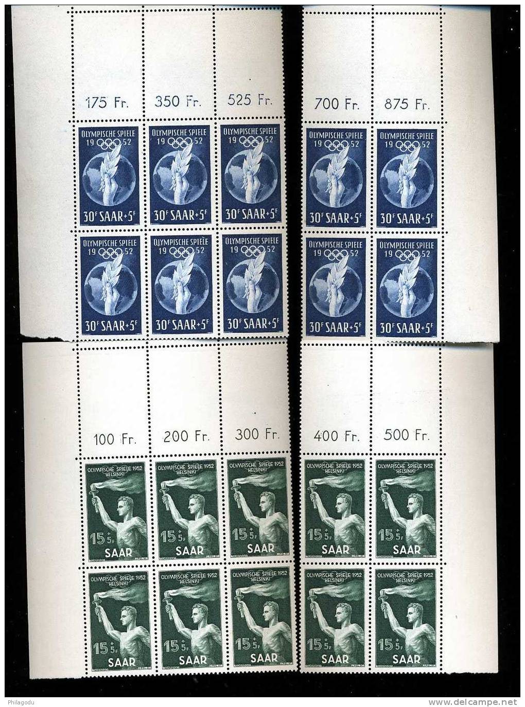 10 X  Olympic 1952   Mi     314/315**  Cat 15E X 10=150 E - Unused Stamps