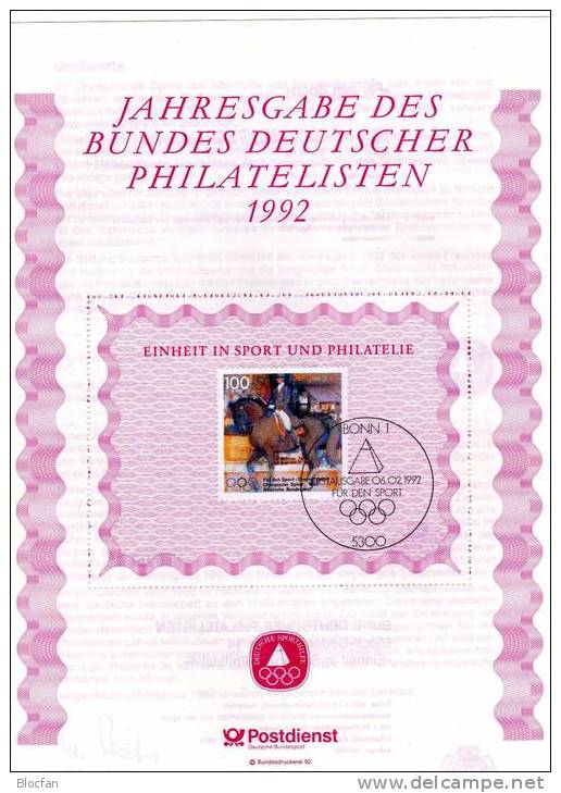 Jahresgabe 1990-1994 BRD 5 Ersttagsblätter mit Blocks SST nummeriert 86€ Spreewald, Trachten, Struwelpeter