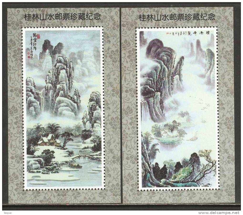 China P.R. - Unlisted Souvenir Sheets - Set Of 6 - Landscapes - Autres & Non Classés