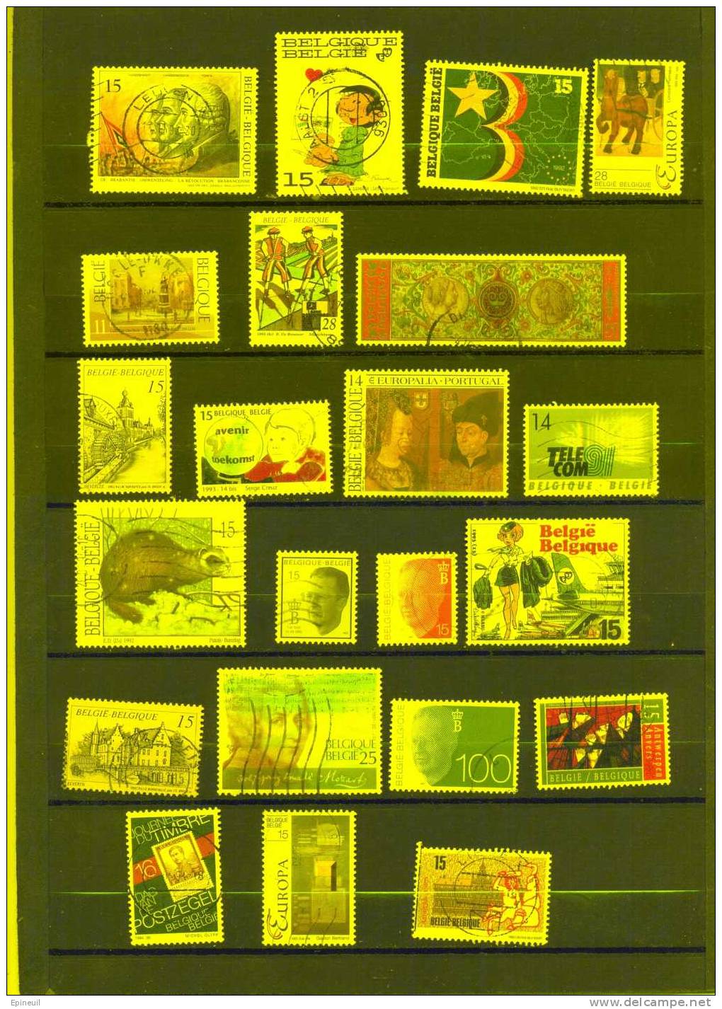 LOT DE 22 TIMBRES OBLITERES BELGIQUE - Sammlungen