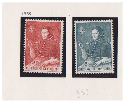 Belg 1959 - 1105/10 ** Pape Adrien (357) - Unused Stamps