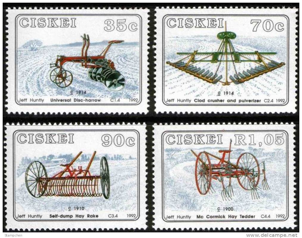 South Africa Ciskei 1992 Agricultural Implements Stamps Farm - Ciskei