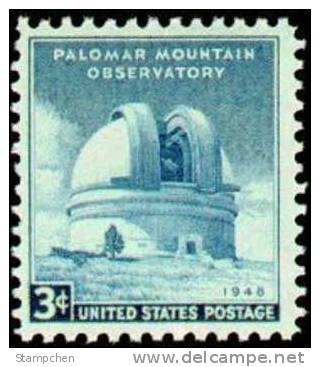 1948 USA Palomar Mountain Observatory Stamp Sc#966 Astronomy Climate Architecture - Climate & Meteorology