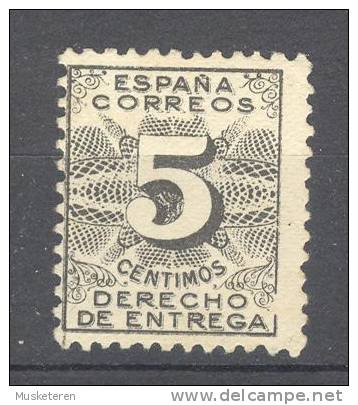 Spain 5 Centimos Derecho De Entrega ERROR Variety Broken Right Frame Line MNG - Abarten & Kuriositäten