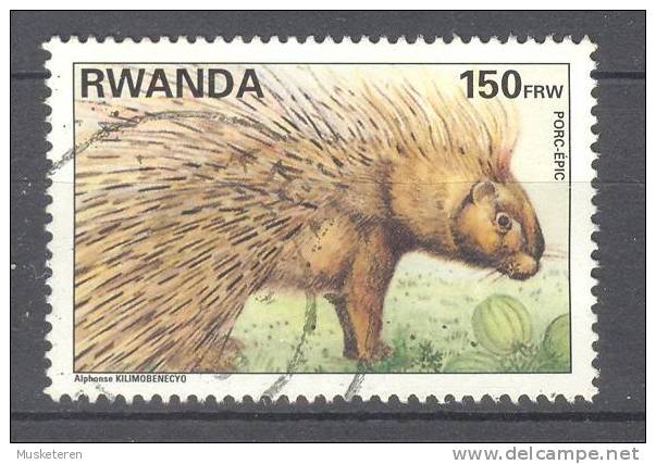 Rwanda 1995 Mi. 1463 A    150 Fr Tiere Animals Stachelschwein - Used Stamps