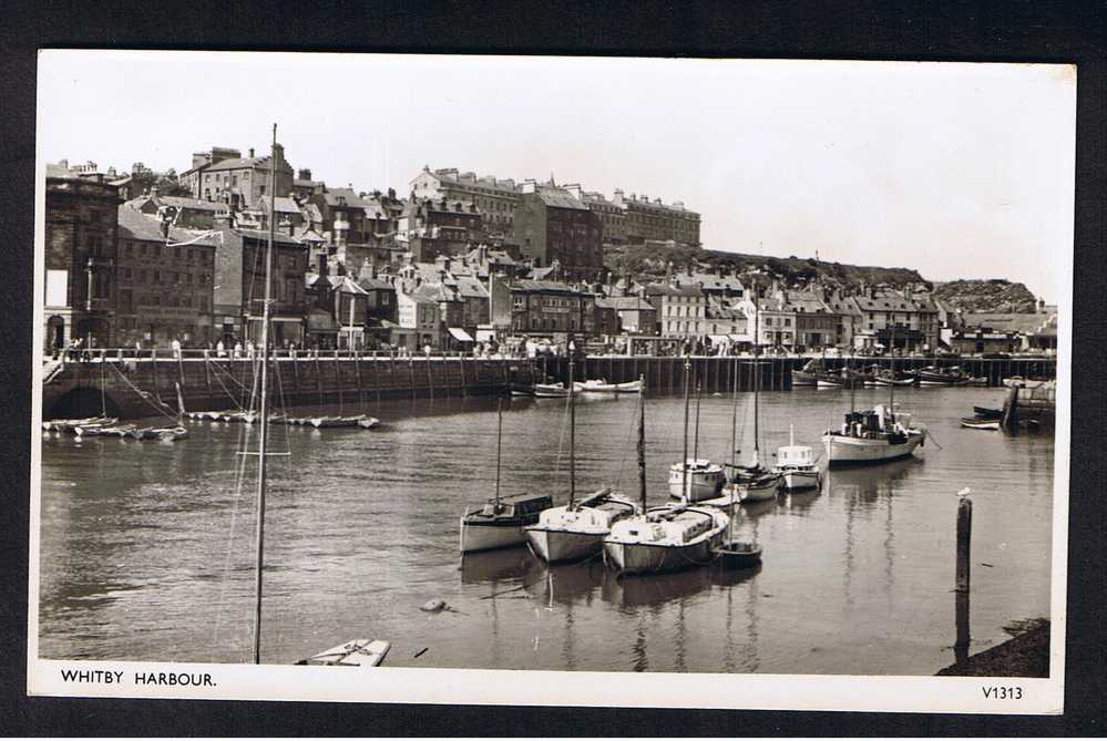 RB 584 - Real Photo Postcard Boats At Whitby Harbour Yorkshire - Whitby