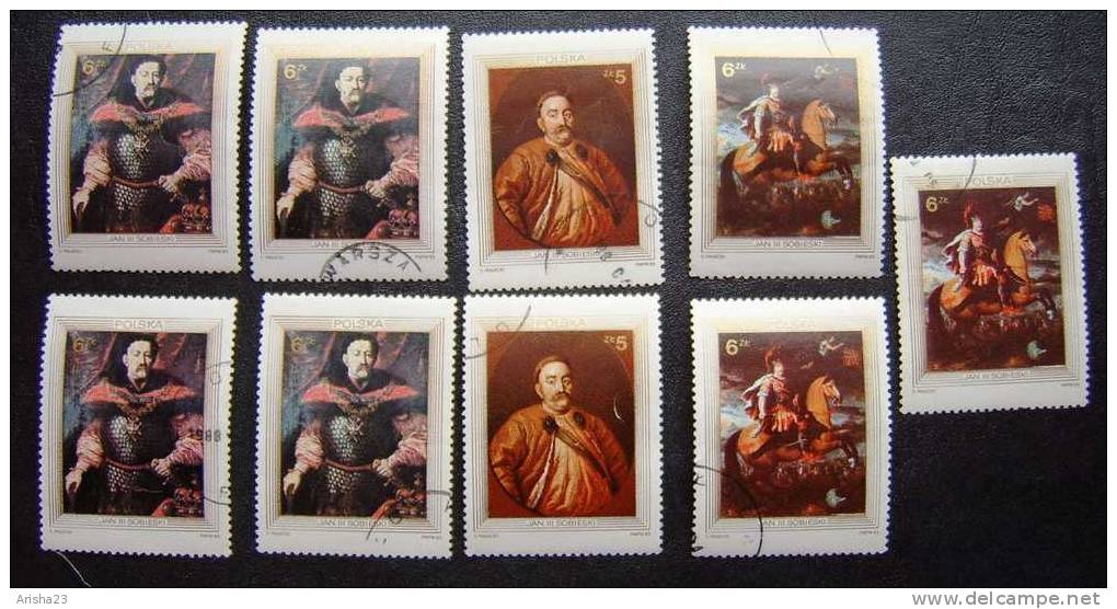 Poland,  1983 - Portraits - Set Of 9 - Jan III Sobieski - Gebruikt