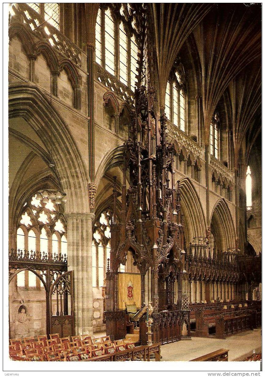 CP ANGLETERRE THE BISHOPS THRONE  EXETER  CATHEDRAL (NON ECRITE ) - Exeter