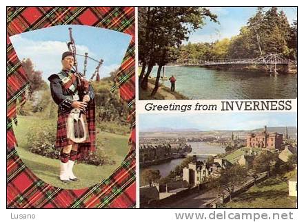 Greetings From Inverness - Joueur De Cornemuse - Inverness-shire
