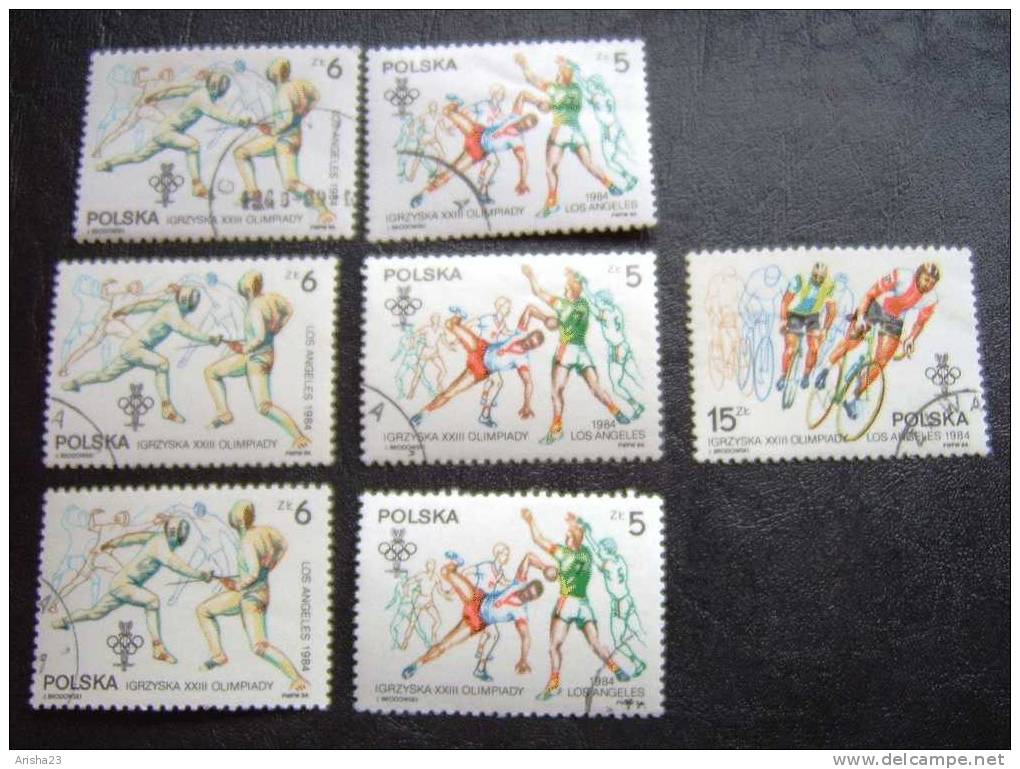 Poland, 1984 - SPORT - Olympic Games XXIII - Los Angeles - Set Of 7 - Verano 1984: Los Angeles