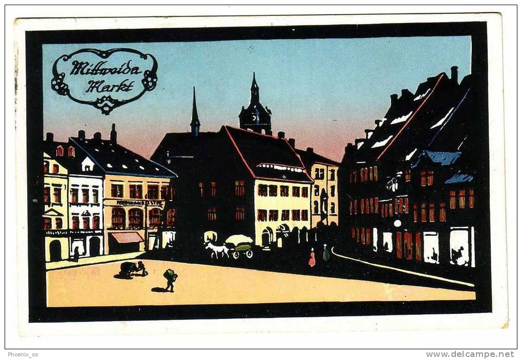 GERMANY - Mittweida, Markt ( Square ), Year 1922 - Mittweida